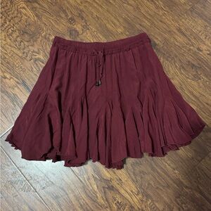 Chic Maroon Skater Skirt